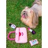 Glow Pups Hide and Seek Dog Toy Set, Pink Purse with Plush Toys, Squeakers, Crinkle Material, Rope Handle, for Small Dogs (Pink Purse Dog Toy with Lipstick, Cell Phone and Nail Polish Toys)