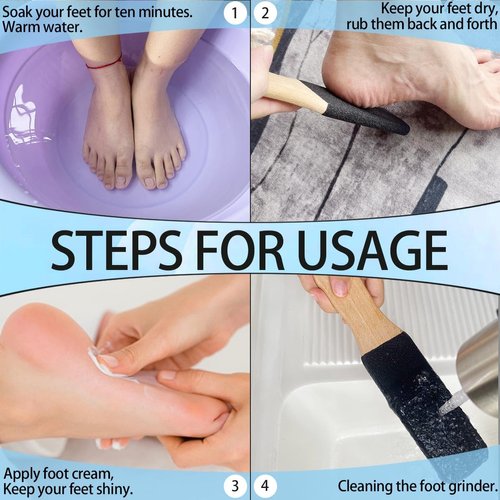 Foot File/Rasp, Double-Sided Portable Foot Scrubber, Pedicure Tools for Feet, for Dead Skin,Corn and Hard Skin - Pumice Stone for Cracked Feet,Heels, Elbows, Hands in Shower- 1 Piece