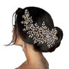AMORARSI Crystal Wedding Hair Comb Bridal Hair Accessories Pearl and Rhinestone Bridal Side Combs for Women and Girls (Gold)