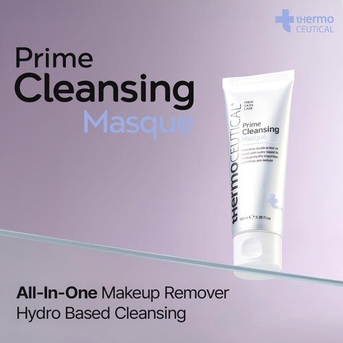 tHermoCEUTICAL Prime Cleansing Masque - Hydro Boost Lightweight Facial Cleanser, All-in-one Makeup Remover & Gentle Face Wash Gel for Sensitive Skin, 3.38 fl.oz