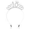 Jaciya Silver Birthday Headband Tiara for Girls 10 Year Old Girl Birthday Gifts Princess Party Decorations 10th Birthday Decorations for Girl