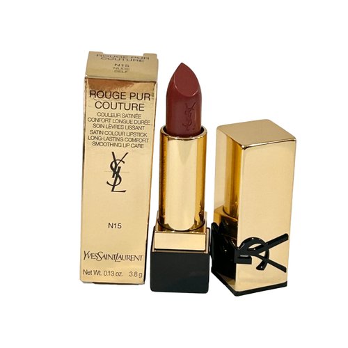 YVES SAINT LAURENT Rouge Pur Couture Satin Lipstick # N15 NUDE SELF YSL Lipstick Women 0.13 oz / 3.8 g