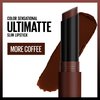 Maybelline Color Sensational Ultimatte Matte Lipstick, Non-Drying, Intense Color Pigment, More Coffee, Coffee Bean Brown, 1 Count