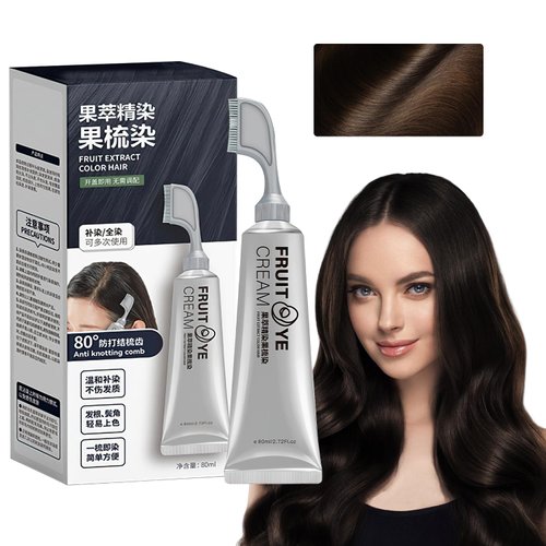 YOUSHEME Black Fruit Dyeing Cream, Natural Plant Hair Dye for Gray Hair Coverage, Hair Dye Shampo...