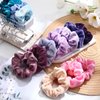 Bememo 28 Pieces Velvet Scrunchies Hair Ties Elastics Scrunchy Bobbles Soft Hair Bands Ponytail Holder Hair Accessories Cute Colors Elastic Hair Bands Party Favors for Teens Women Girls(Cute)