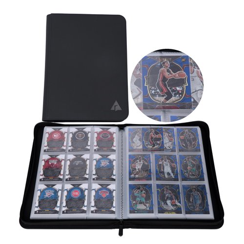 Rayvol Card Binder for 35PT Sports Cards, 9 Pocket Fit 360 Cards, Ringless Trading Card Album - Includes 40 Clear Pages for TCG Cards