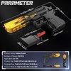 Driveplexpro Model Gun Building Blocks Set, Golden Desert Eagle Building Bricks Toy Gun Look Realistic, Guns Building Toys for Boys Adults, Model Gun for Military Fans and Collectible (700PCS)