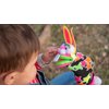 Knitted Hand Puppet with Movable Mouth- Colorful Girl and Boy Puppets - Fun Puppet for Kids - Theatre Sock Puppet for Toddlers- Handmade Educational Children Puppet Animals (Bunny)