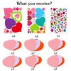 D4DREAM Valentines Day Heart Stickers Craft Kit for Kids 24pcs DIY Heart Ornaments Heart Valentine Craft Kits for Wedding Adults Kids Valentine Gift Exchange Classroom Activity Art Project
