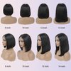 Savasana Lilac Human Hair Bob Wig 13x4 Lace Front Glueless Wigs 180% Density 12 Inches Straight Bob Wigs