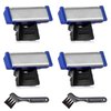 Shaver Replacement Heads Compatible with Microtouch Solo Men's Rechargeable Full Body Hair Trimmer and Shaver Replacement Cutter Head Include 2 Clean Brush (4pcs)
