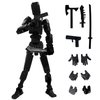 oyeftp Titan 13 Action Figure, Action Figures,Titan 13 Action Figure 3D Printed Robot Multi-Jointed Movable,Desktop Decorations for Game Lovers（Black）