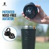 Ice Shaker Insulated Stainless Steel Shaker Bottle | 26oz, Black | Cold for 30+ Hours | Insulated Cup with Twist-on Agitator | Odor-Free Shaker Cup for Protein Shakes, Water, Smoothies, Cocktails