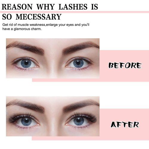 Riya Lash Clusters 12Rows 144Pcs with Strong Hold Bond Seal Lash Glue and Eyelash Extenisons Kit, and Applicator Clusters Lashes Kit 8-16MM D Curl Individual Lashes DIY at Home（03）