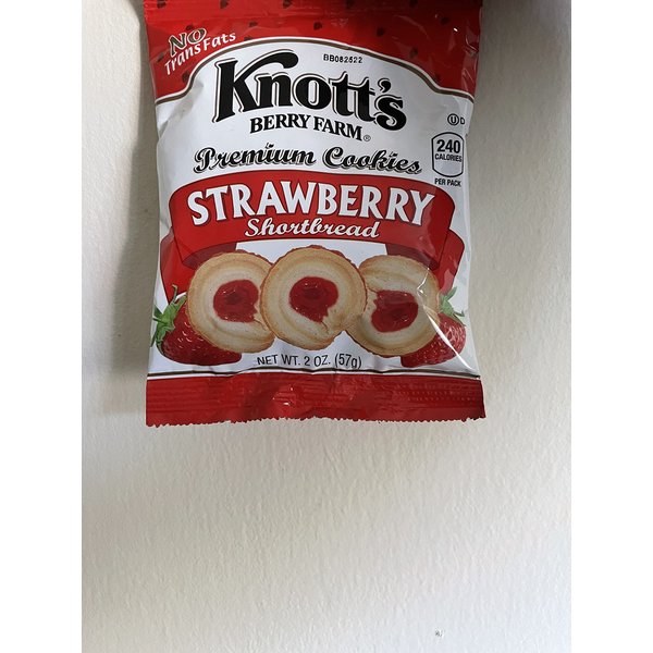 Knott's Berry Farm Strawberry Shortbread Cookies, 2 Oz (Pack of 12)