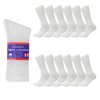 Comfort Doctor Approved Diabetic Crew Socks, Non-Binding Circulatory Cotton Cushion Crew Socks For Men’s Women’s 12-Pairs Socks Size 9-11