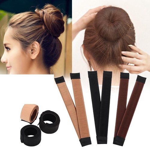 WEGUTECH Hair Bun Maker 2PCS,French Twist Hair Fold Wrap Snap - Ballet Bun for Women and Kids