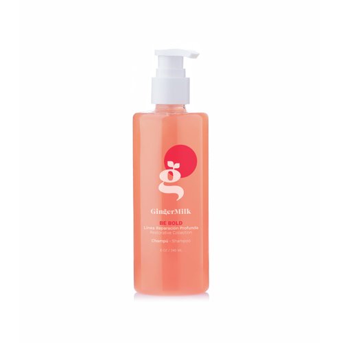Ginger Milk Natural Care Intensive Repair Shampoo for Dry/Damaged Hair due to Coloring, Chemical Processes, hot styling tools and dryers | BE BOLD (8 oz fl.)