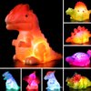 8 Pack light up No Hole Dinosaur Bath Toy Set, Flashing Color Changing Light in Water, Floating Dino Bathtub Bathroom tub Pool Toy for Baby Infant Kid Toddler Child Boy Girl Preschool in Christmas