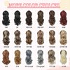 Cesomeey Ponytail Extension, 14 Inch Claw Clip in Ponytail Extension for women, Layered Wavy Hair Ponytail Extension, Soft Natural Looking Synthetic Hair Piece for Women (1B#-Black, 14Inch)