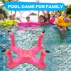 Uniqhia Inflatable Pool Ring Toss Games Toys, Floating Shark Flamingo Swimming Pool Ring with 6Pcs Rings, Swimming Pool Games for Kids Adults Summer Pool Party