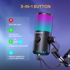 MAONO Gaming USB Microphone with Software, Programmable RGB Mic for Recording, Streaming, Podcast, PS5, PS4, PC, Computer, DM30 RGB