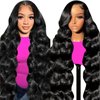 bb face 13x6 HD Lace Front Wigs Human Hair 24 Inch Body Wave Lace Front Wigs Human Hair Pre Plucked 220 Density Glueless 13x6 Frontal Wig Human Hair for Women
