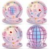 Justforjoyful 48Pcs Music Star Party Plates Popular Singer Birthday Party Decoration Disposable Music Lover Dessert Plates Paper Dinnerware Set for Girls Women Concert Bachelorette Party Supplies