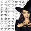 38 Pairs Halloween Face Eye Shadow Tattoo Stickers Eyeliner Decals Spider Web Skull Bat Face Makeup Temporary Tattoo Stickers for Women Girls Halloween Masquerade Carnival Party Eye Art Decoration