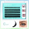 Hermosa Charlotte Charm Lash Clusters 40D-D-8-16MIX 72 Clusters False Eyelash 20D 30D 40D Individual Lashes Cluster DIY Eyelash Extensions at Home HMFD14