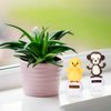 4 Pcs Window Sun Catcher Solar Powered Dancing Animal Swinging Animated Bobble Dancer Toy Car Decor, Solar Window Toys Flower Shark Monkey Chicken Portable Suncatchers(Random Flower Style)