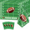 Inspireyee Football Tablecloths, 4 Pack Football Table Cover, Rectangular Game Day Table Cover Football Field for Footbal Decorations, Tailgate Football Party, Football Party (Football-2-zb)