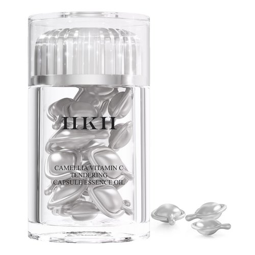 Triple Vitamin C Dark Spots Correction Capsules Serum For Face,VE Camellia Anti-Aging Essence For...