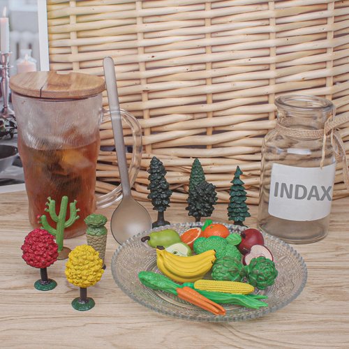 LC JoyCre Toy Trees Toys Plastic Play Trees Vegetables and Fruits Toys for Toddlers School Projects Toys for Kids Learning Toys Realistic Food Figurines