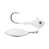 BUCKEYE LURES Single-Bladed Su-Spin Jighead with Willow Leaf Blade & Sharp Needle-Point Hook, Pearl, 1/2 oz | Durable Chip-Resistant Bass Fishing Bait