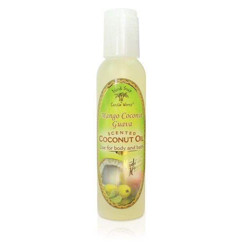 Island Soap & Candle Works Scented Coconut Oil, 4.5oz., Mango Coconut Guava