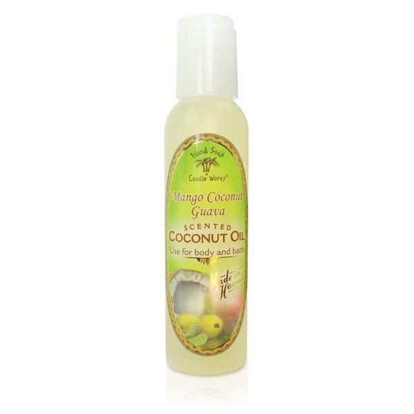 Island Soap & Candle Works Scented Coconut Oil, 4.5oz., Mango Coconut Guava