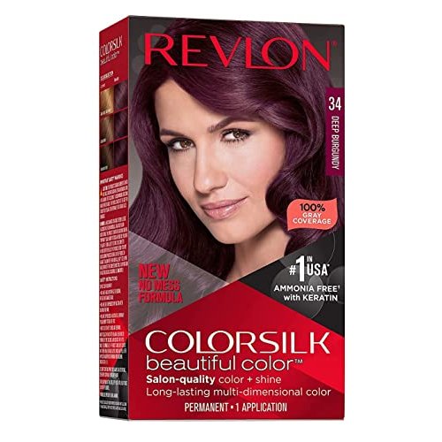 Revlon ColorSilk Hair Color 34 Deep Burgundy 1 Each (Pack of 2)