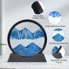 MXYATCJ | Moving Sand Art | Sand Art Liquid Motion | 3D Deep Sea Landscape | Glass Sand Art Display | Sand Relaxing Gift for Kids & Adults | Home Office Desk Decor | 7 Inch Sky Blue