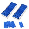 Zorveiio 200 Pcs Plastic Razor Blades Plastic Scraper Blades Double Edge Razor Blade for Removing Labels Stickers Gasket Decals on Glass Car Window - Blue