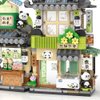 City Tea House Building Blocks Set, Openable Panda Construction Tea Shop Building Toys for Boys Girls Age 8+, 860pcs Mini Bricks (Not Compatible with Lego)