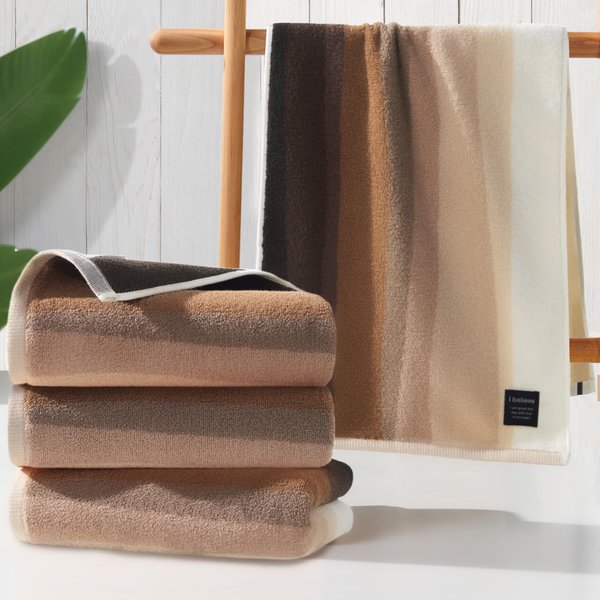 Brown Hand Towels - 100% Cotton | 420GSM | Soft | Absorbent | Long-Lasting, Bathroom Hand Towels Set of 4, 14"x30", Decorative Hand Towels for Bathroom, Hand Towels Gift Set, Beige and Brown