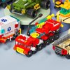 Vilbocr 6 in 1Toddler Fire Truck Toys Building Blocks Toys for 4+ Years Boys Kids Gift Idea Forest fire Truck Toy 142Pcs-Compatible with Other Building Block Toys (fire Rescue)