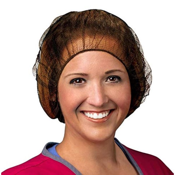 100 Disposable Hair Nets 24inch Nylon Honeycomb Hairnet Thicker Mesh Much Easier To Use