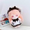 niannyyhouse 10cm Plush Doll Clothes Headdress Dresses Apron Black White Maid Outfit Dolls Dress Up Accessories