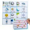 Richardy Weather & Seasons Flashcards Educational Learning Toys Toddlers Kids Learning Pocket Cards Kindergarten Supplies