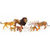 8 Pcs 2-5" Wild Life Animals Figure Playset, Realistic and Highly Detailed Tigers, Lions, Leopards Figurine with Cubs, Durable for Education and Fun Play, Perfect for Kids, Wild Animal Cake Toppers