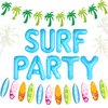 JeVenis Surf Party Decoration Surf Up Party Supplies Backdrop The Big One Surf Birthday Baby On Board Backdrop for Summer Beach Baby Shower Birthday Party