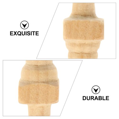 COHEALI 36 pcs Wooden Art Craft Decor Accessory DIY Spindles Unfinished Dollhouse Wood Handrails Layout Models Miniature Furniture for Mini Railing Adornment House Decors Furnitures