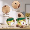 Capybara Plush with 10 Pcs Capybara Costume Fall and Winter Style Dress Up,Christmas Plush, Christmas Stuffed Animals, Capybara Stuffed Animal Birthday Gifts for Boys and Girls (Daily-B)